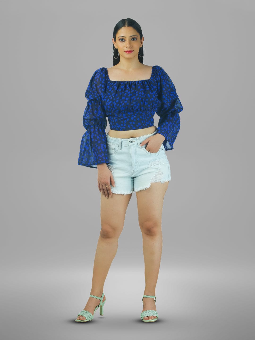 Women Polka print top.