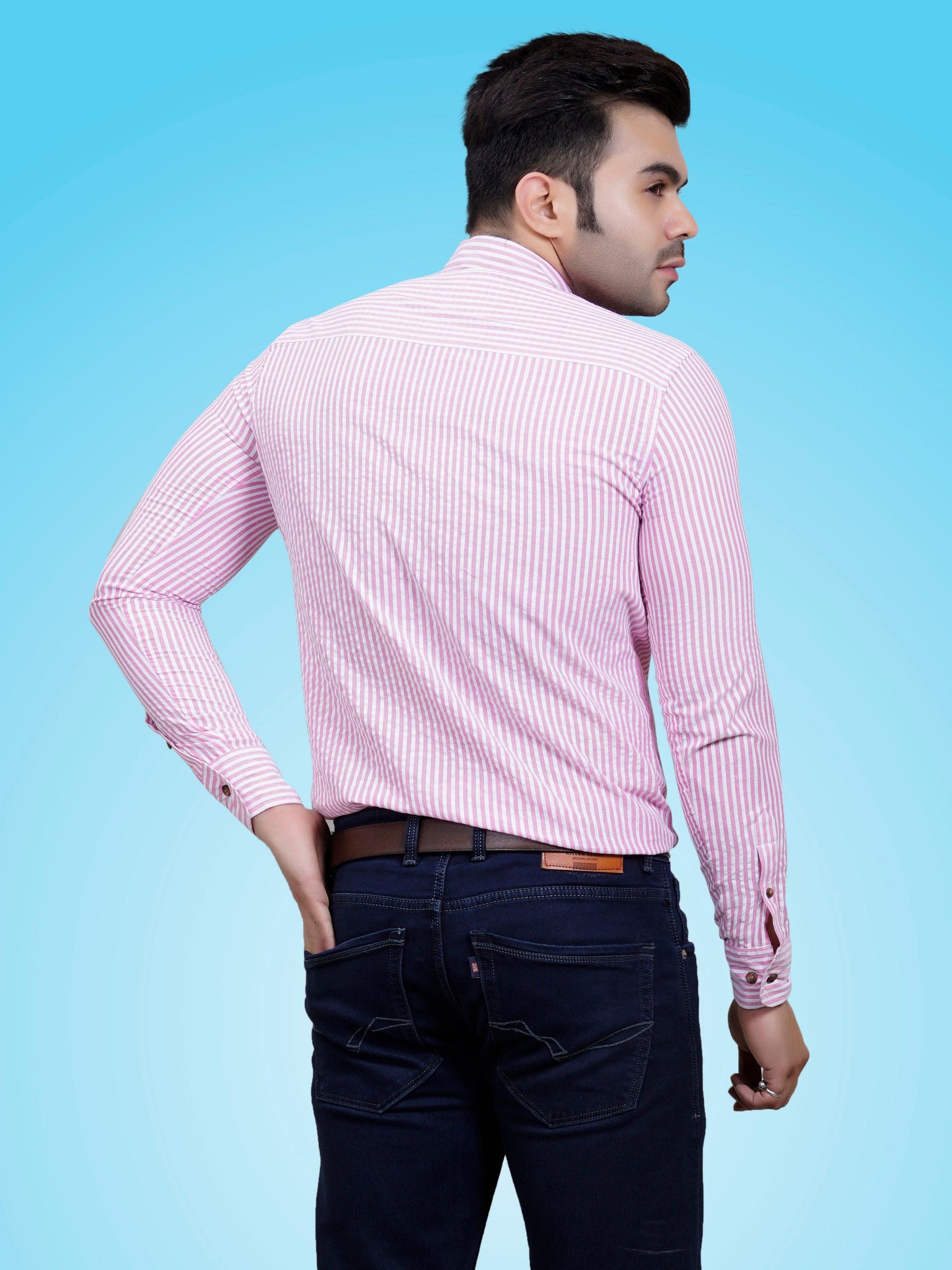 RANJ Men's 100% Cotton Smart Casual Button Down Shirt.