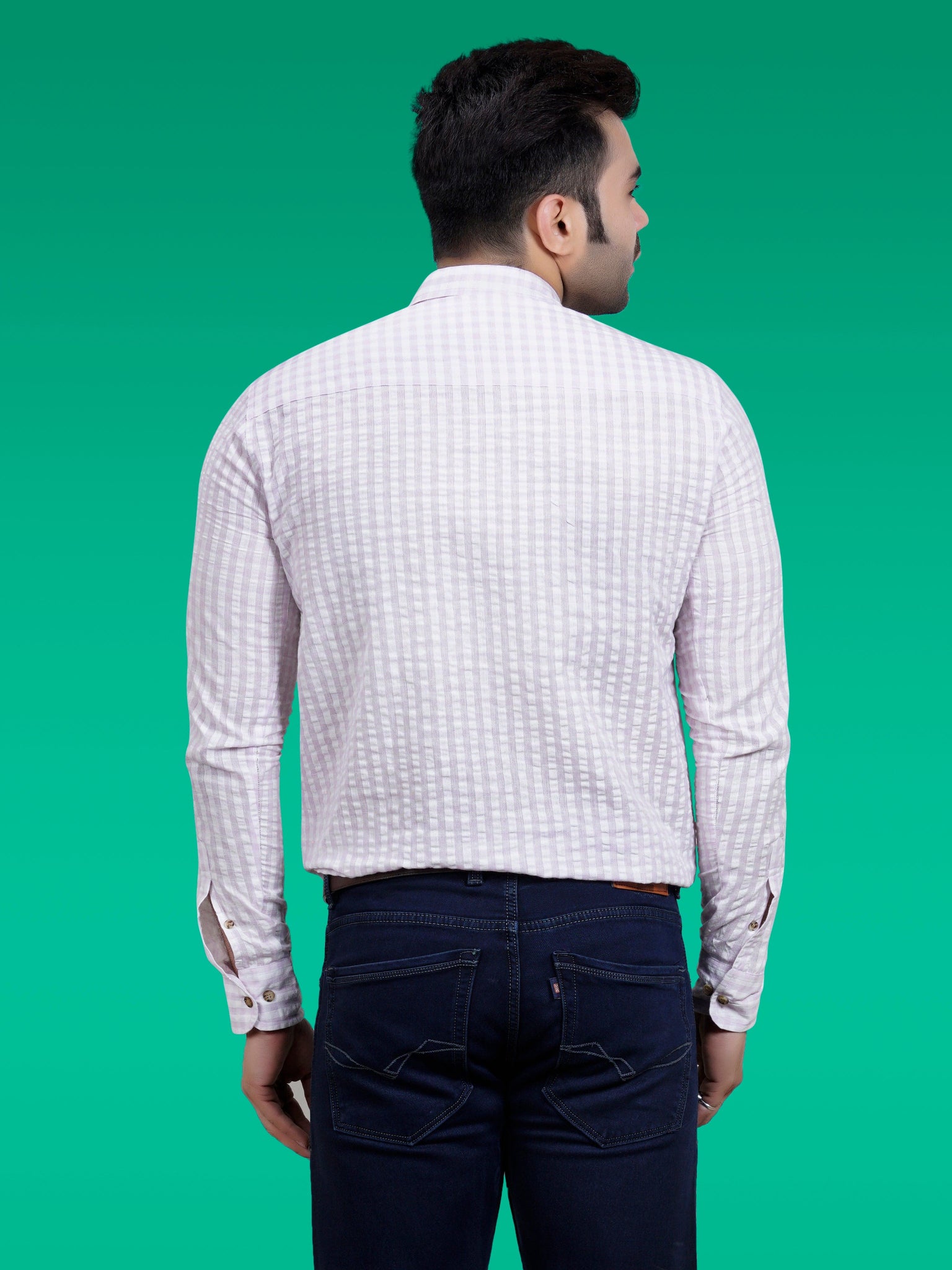 RANJ Men's 100% Cotton Smart Casual Button Down Shirt.