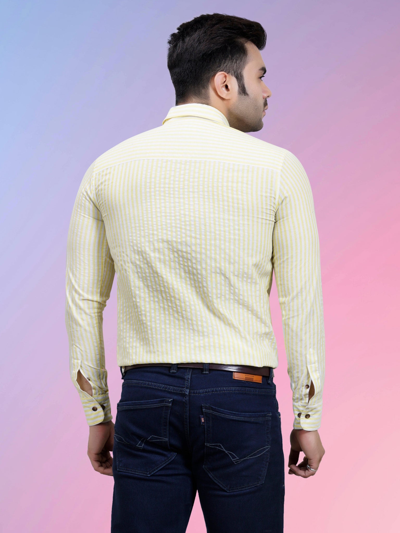 RANJ Men's 100% Cotton Smart Casual Button Down Shirt.