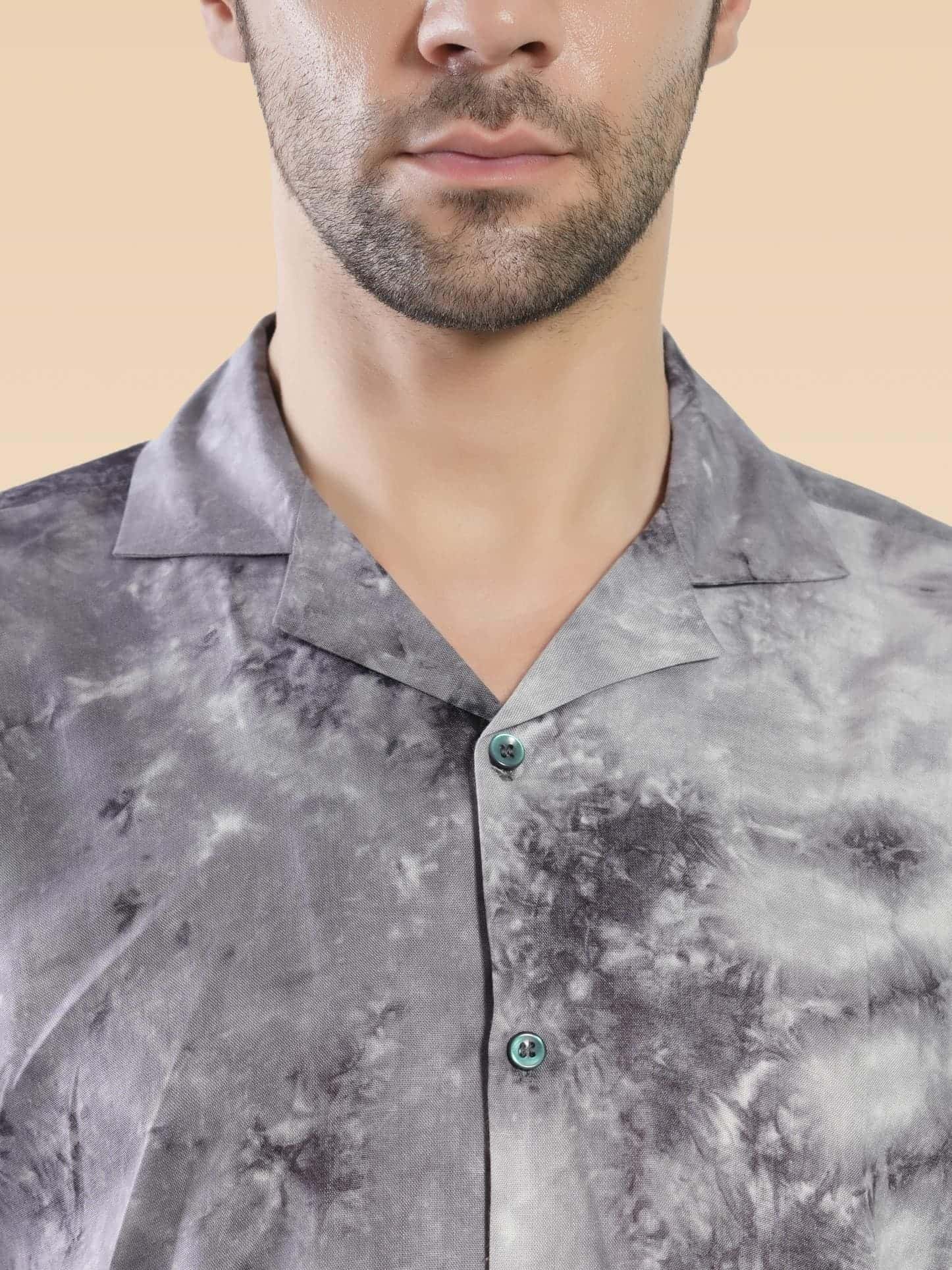 RANJ Men's Cotton Smart Casual Blazer Collar Half Sleeve Shirt.