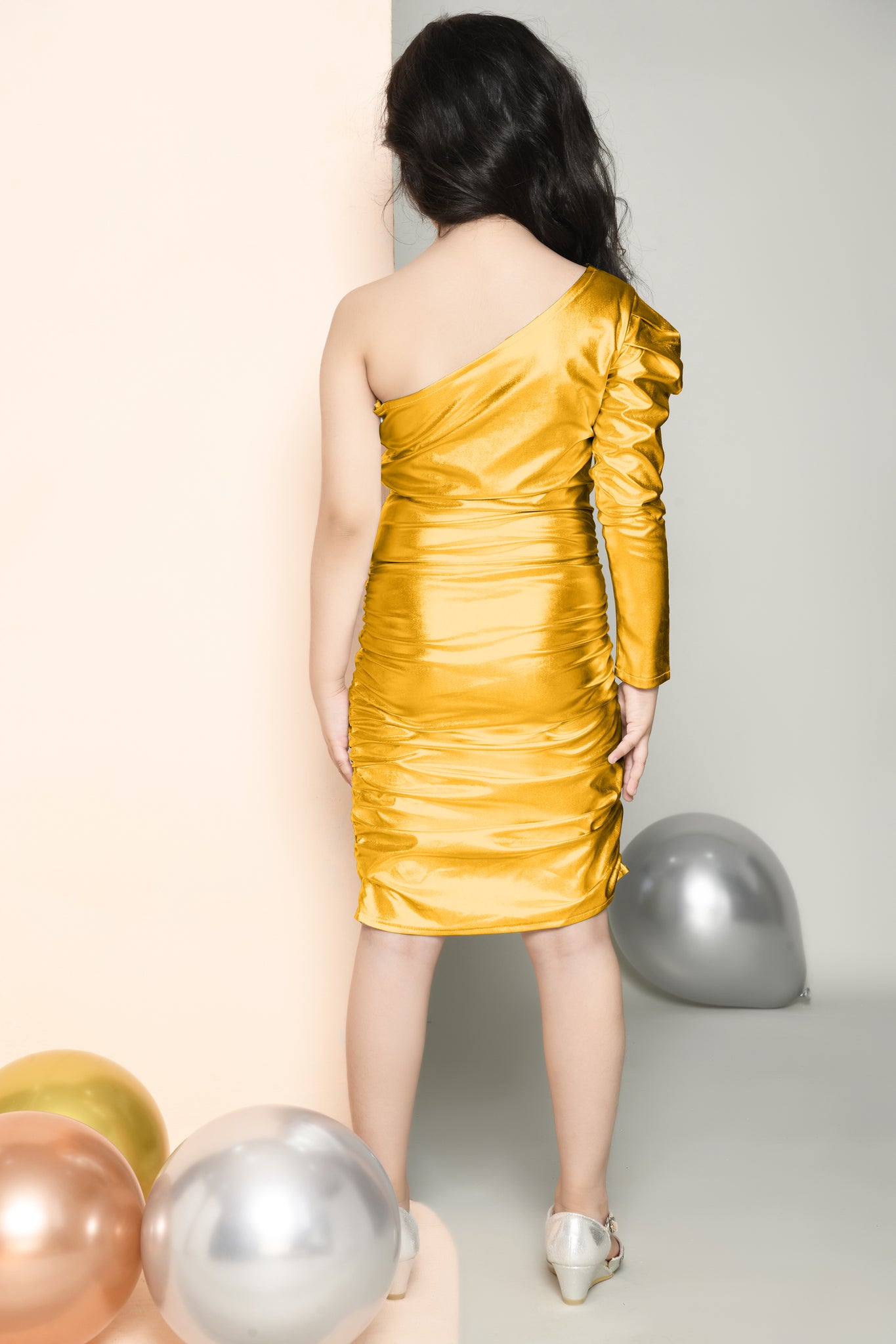 Golden Party Wear Dress.