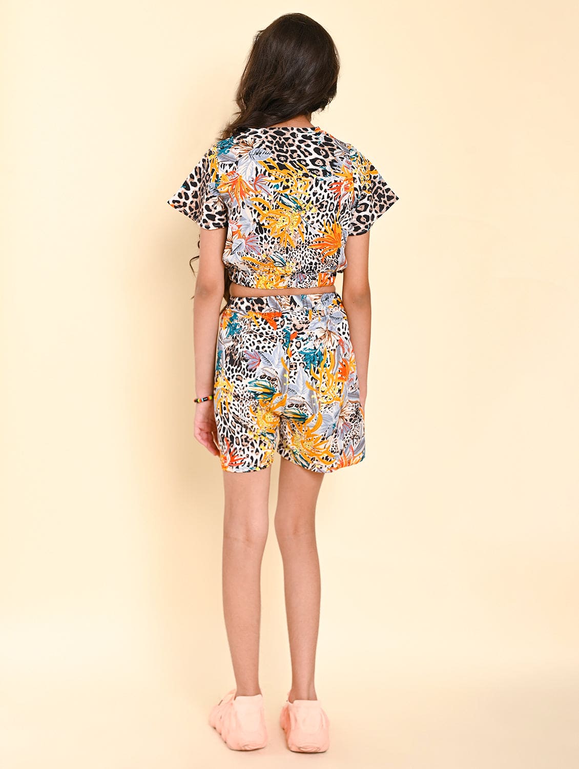 Multicolor Animal printed coord set.