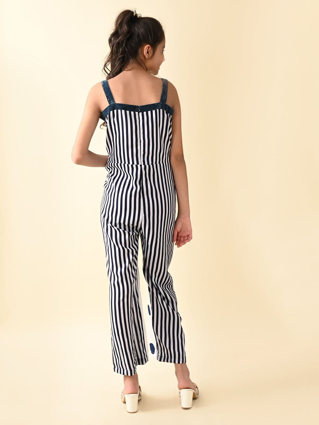 polka/stripe jumpsuit