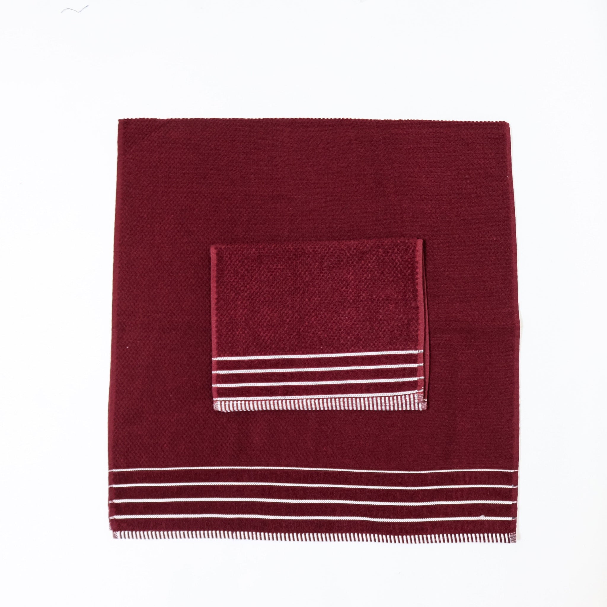 Maroon 4 Piece 100% Cotton Bath and Hand Towel Set -By RANJ