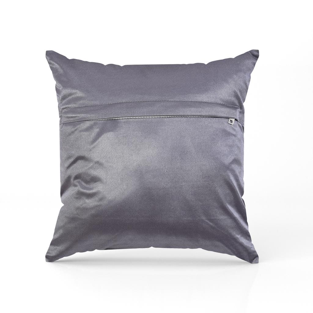 RANJ Designer Holland Velvet With Criss cross Foil Design Cushion Cover.