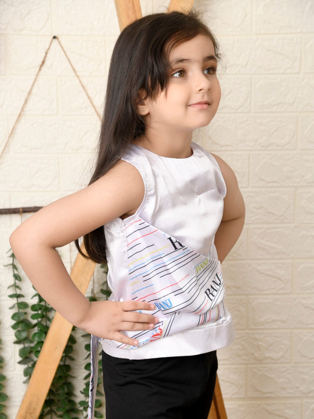 RANJ Kid's Signature Print Top.