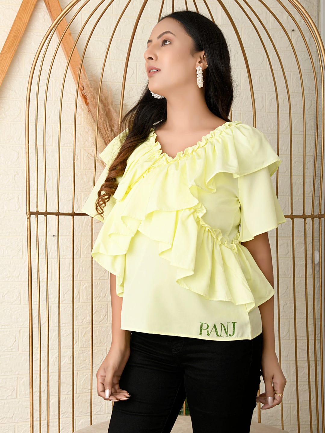 RANJ Balloon Sleeve Top