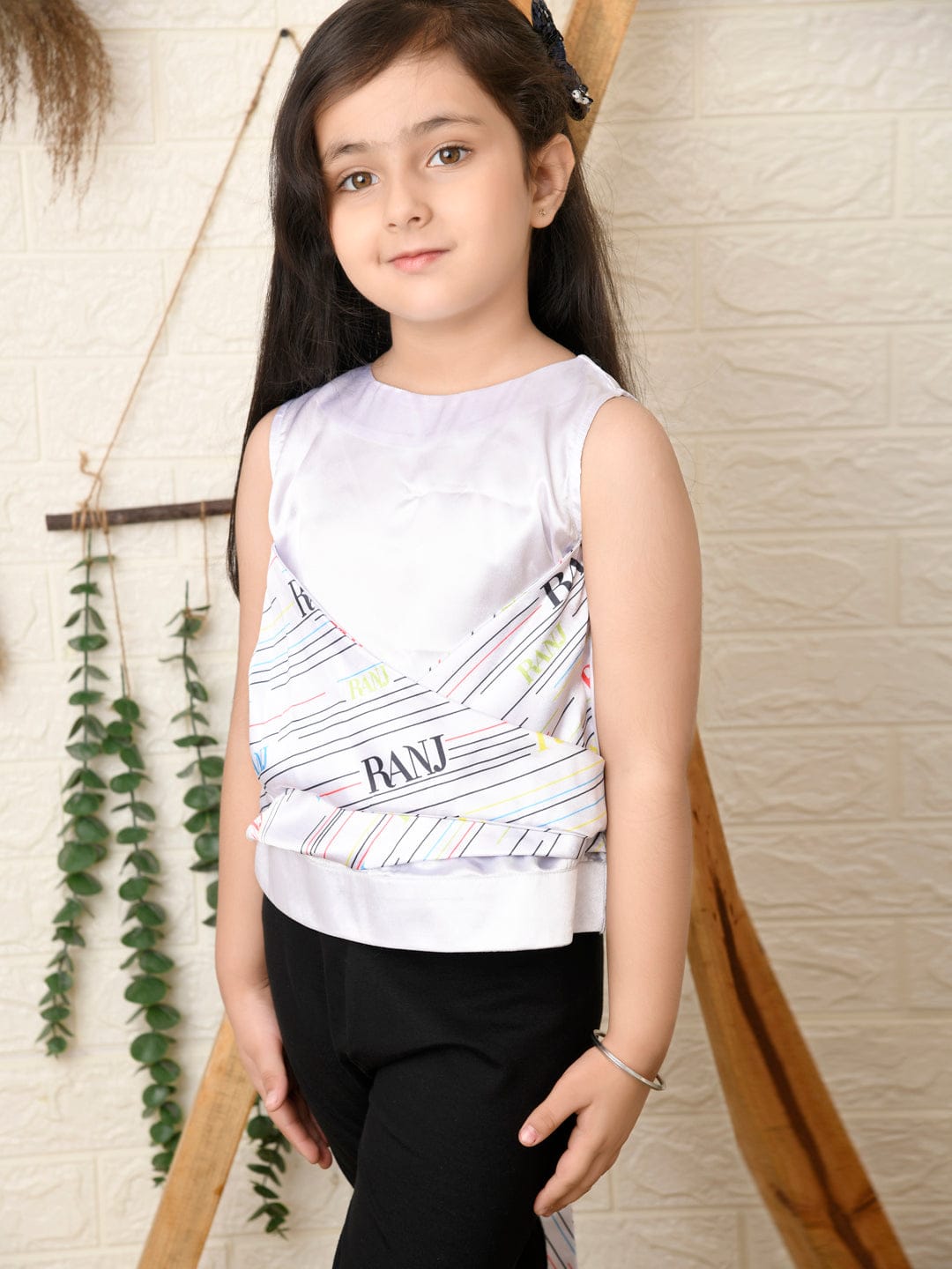 RANJ Kid's Signature Print Top.