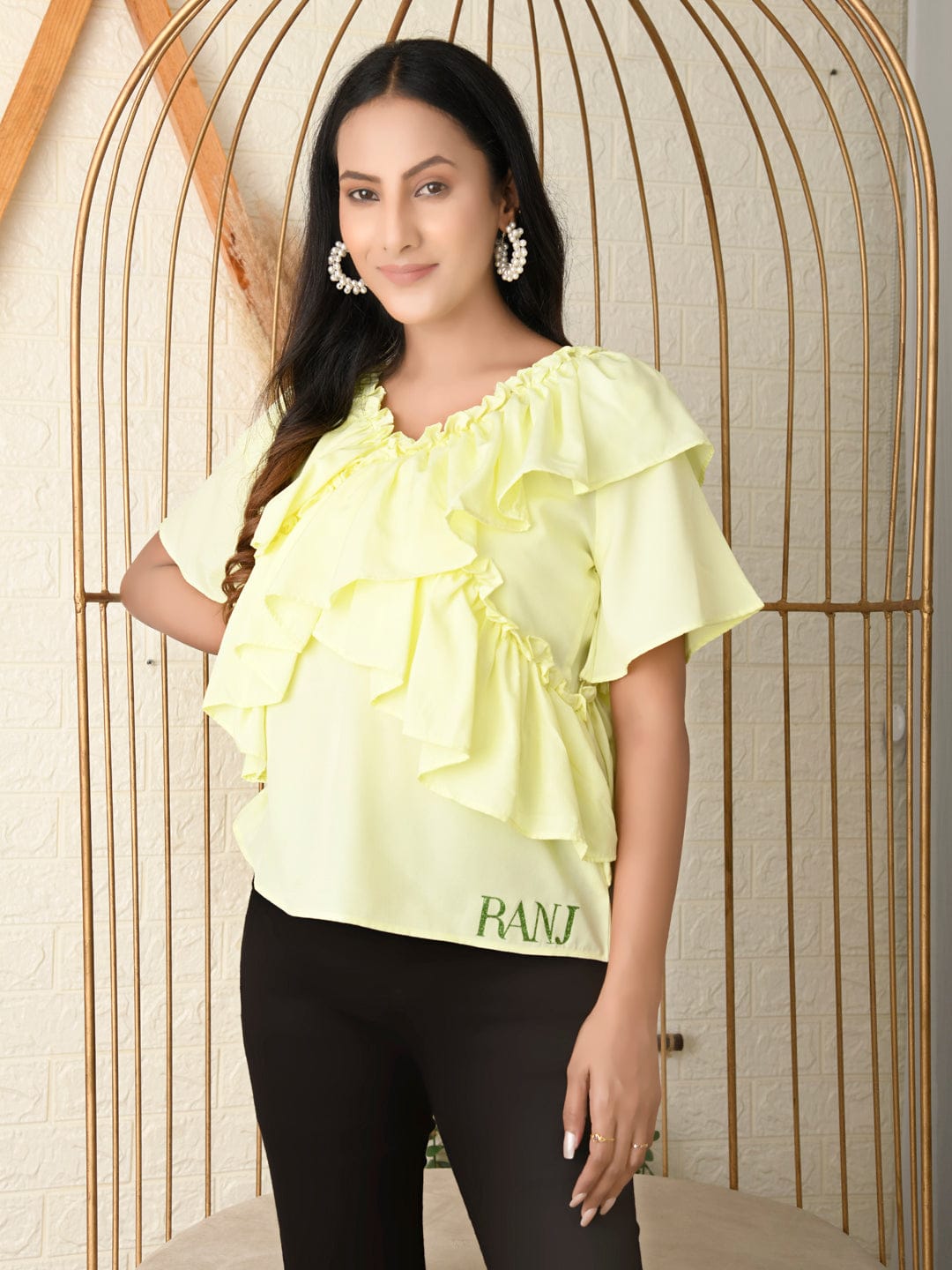 RANJ Balloon Sleeve Top