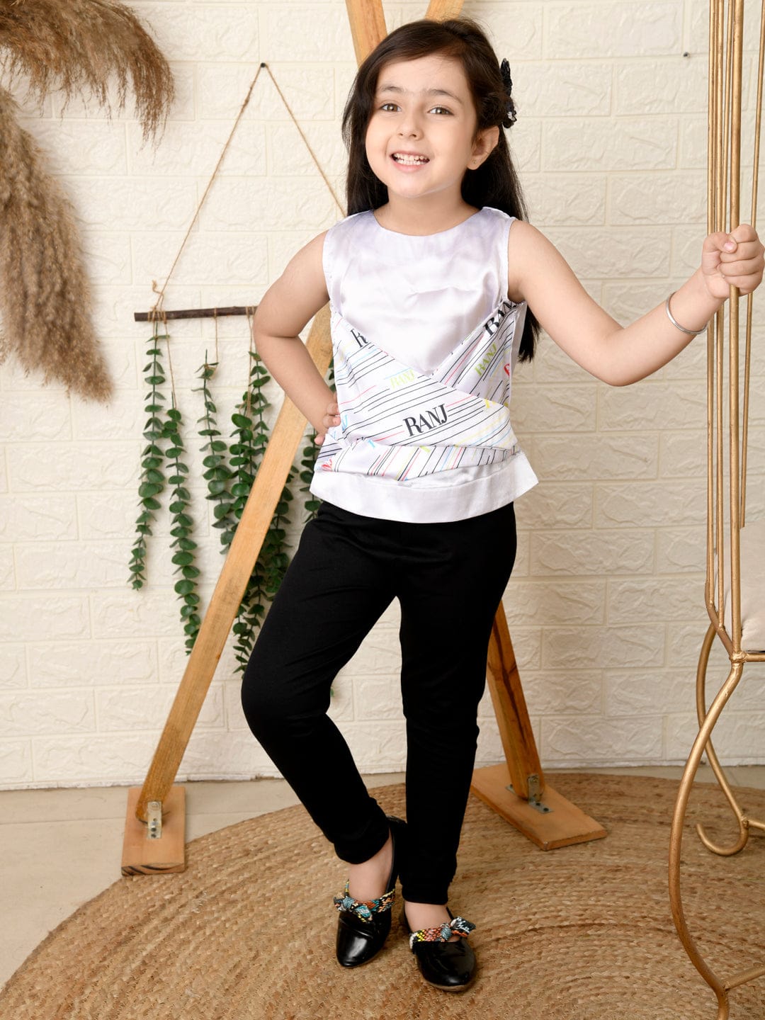 RANJ Kid's Signature Print Top.