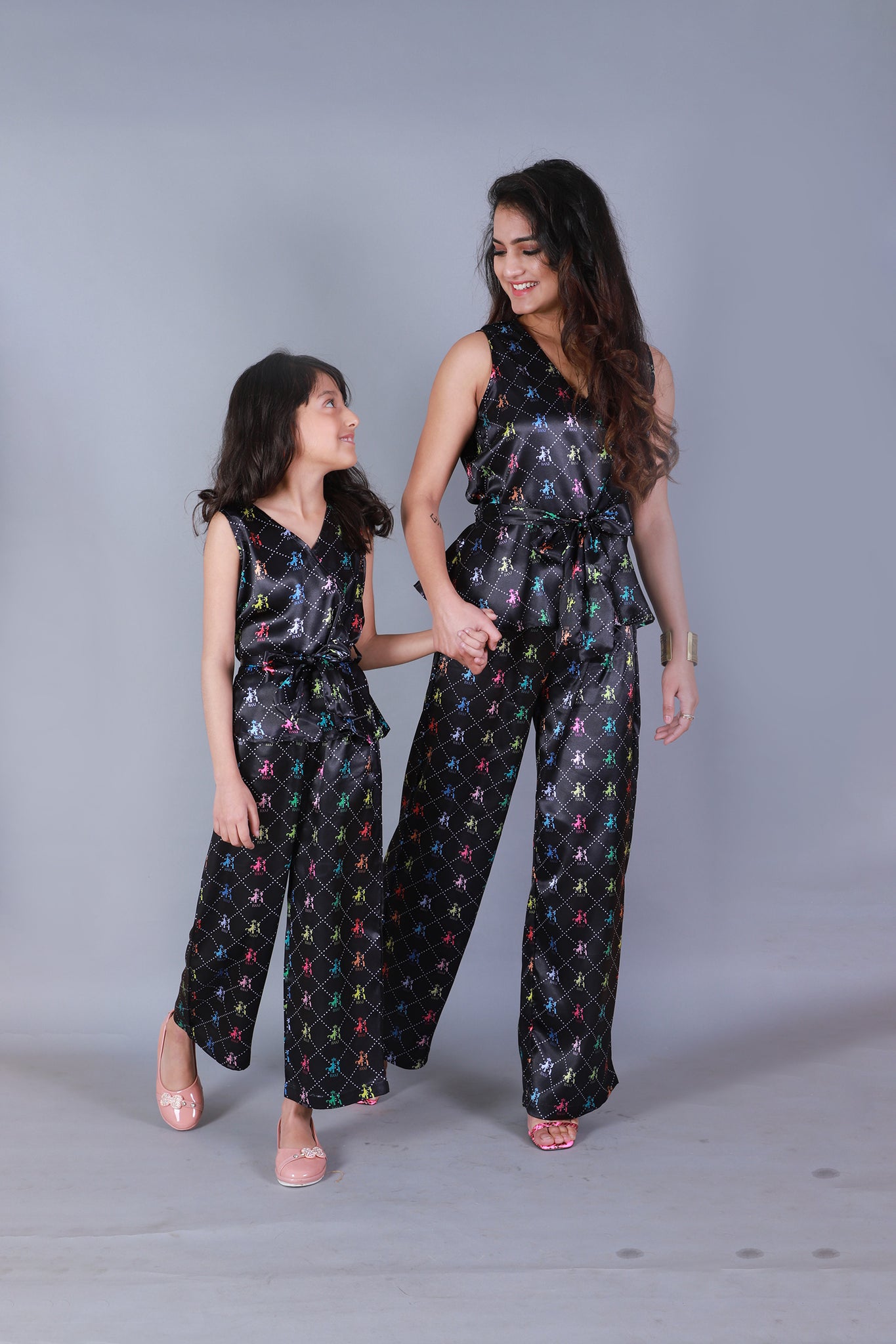 RANJ Black Ornamental Printed Wrap Set Ram Black Ornamental Printed Wrap Set - RanjStore
